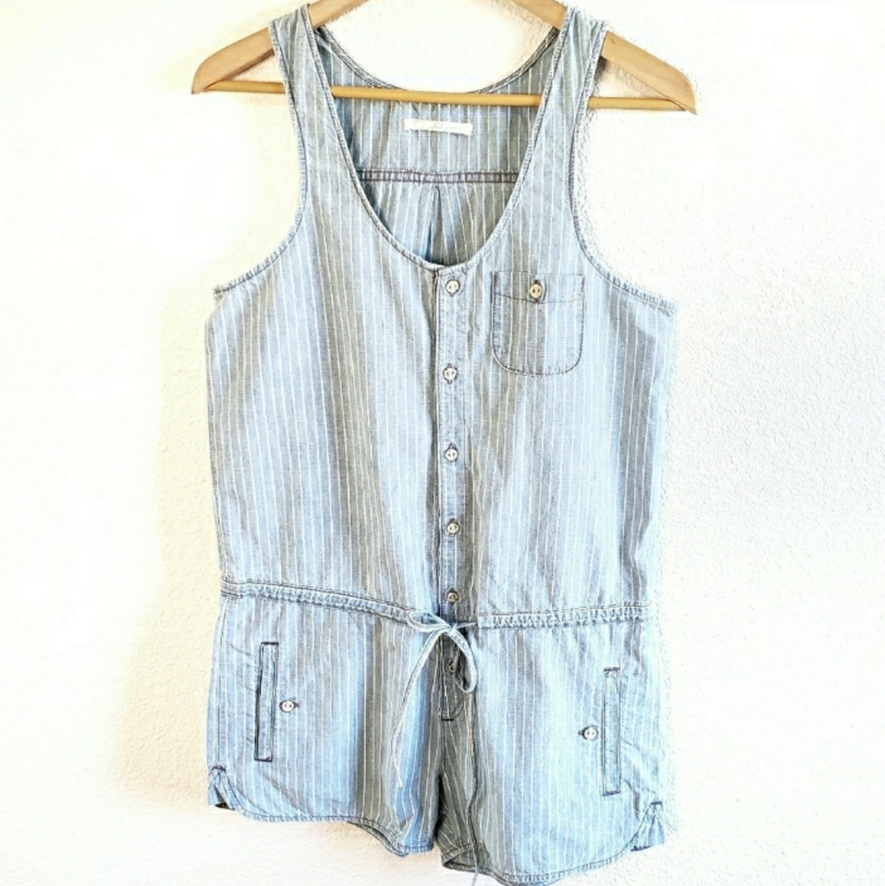 Levi's Sleeveless Denim PinStripe Short Romper